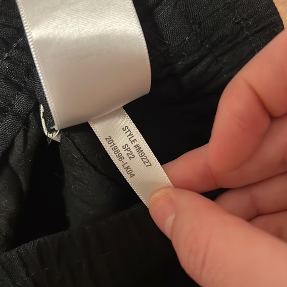 Madewell Linen Blend Black Crop Pull On Elastic Pants Style # M9227 Size Small - Picture 10 of 13